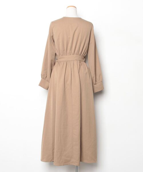 「AIMER」 長袖ワンピース MEDIUM モカ レディース_画像2