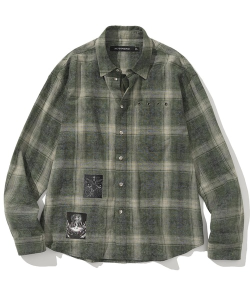エルエイチピー（LHP）/NOT4NERD／ノットフォーナード／TEMPLE PATCH CHEKERED SHIRT NOT4NERD シャツ NOT4NERD/ノットフォーナード/Temple Patch Checkered
