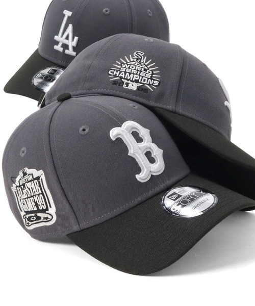 【海外限定】 ドジャース 9FORTY グラファイト 黒 ツートン キャップ ③ NEW ERA（ニューエラ） ドジャース キャップ 帽子 紫外線カット