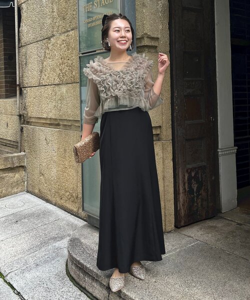 prose verse（プロズヴェール） ドレス 「MOMO」シアーフリルビスチェ