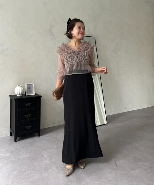 prose verse（プロズヴェール） ドレス 「MOMO」シアーフリルビスチェ