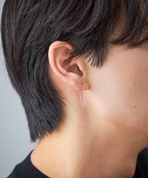 ピアス K18 ピアス ドレープ レディースの画像