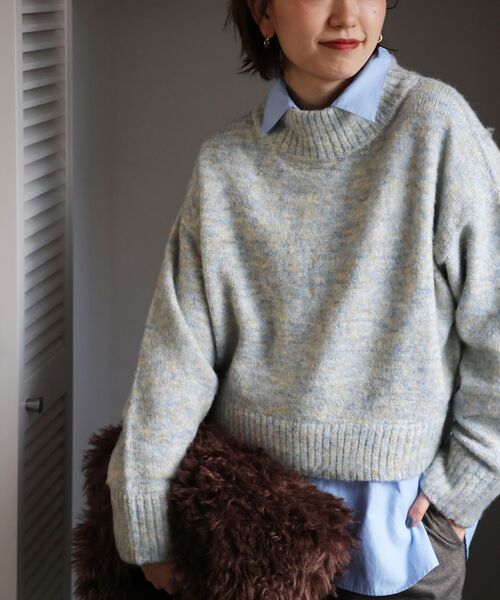 le.coeur blanc（ルクールブラン） ニット セーター ミックスカラー