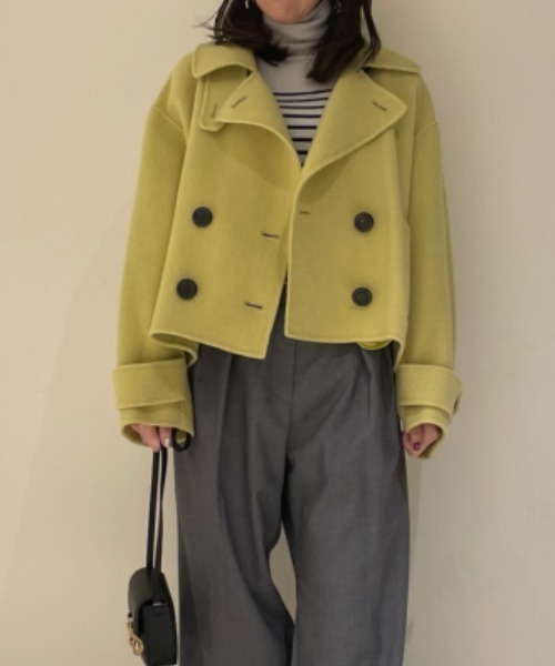 ち*こ様 限定 完売 ミラオーウェン ツイル ピーコート ショートコートラボ P 限定 完売 ミラオーウェン ツイル ピーコート ショートコートラボ P ヨンア