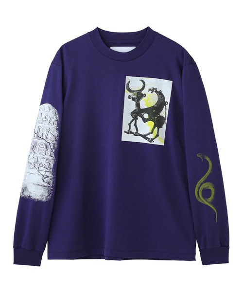 「DIET BUTCHER」 長袖Tシャツ 1 ベージュ メンズ_画像4