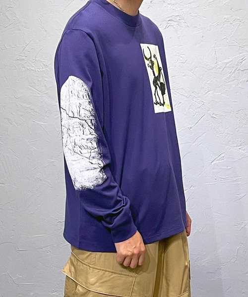 「DIET BUTCHER」 長袖Tシャツ 1 ベージュ メンズ_画像5