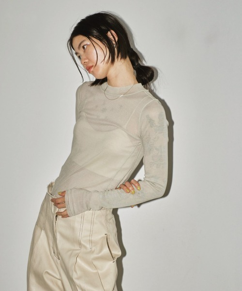 「TODAYFUL」 長袖カットソー FREE グレー レディース_画像3