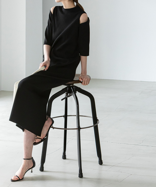 「NOBLE」 7分袖ワンピース FREE ベージュ レディース_画像3