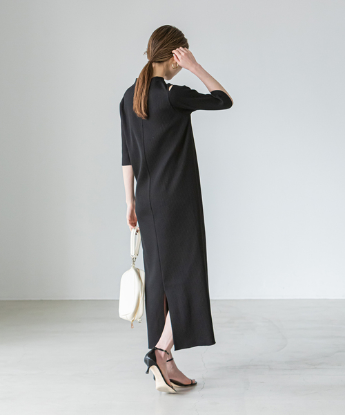 「NOBLE」 7分袖ワンピース FREE ベージュ レディース_画像5