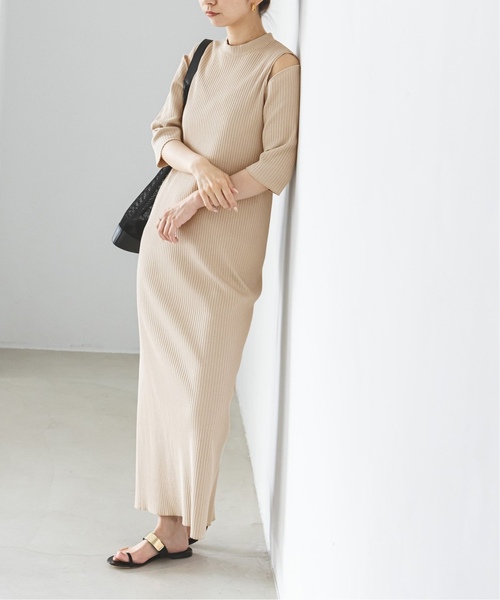 「NOBLE」 7分袖ワンピース FREE ベージュ レディース_画像7