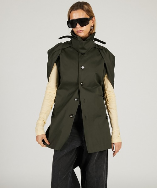 コート アウター ドレープコート / Balloon Shaped Sleeveless Coat レディース_8