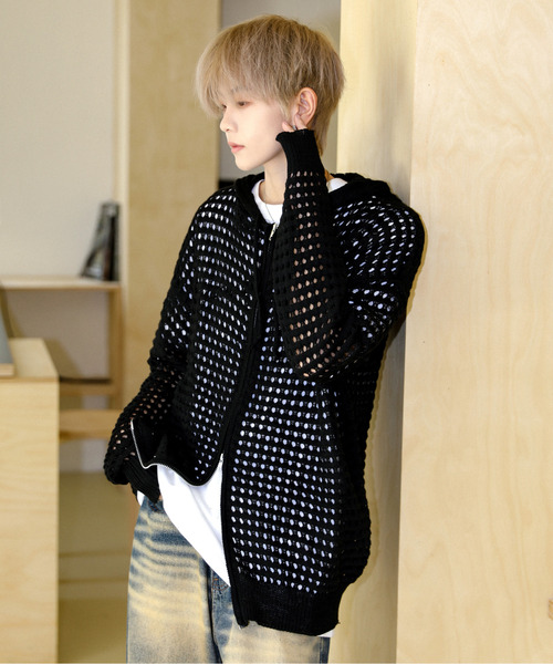 「neos」 ジップアップパーカー X-LARGE アイボリー メンズ_画像2