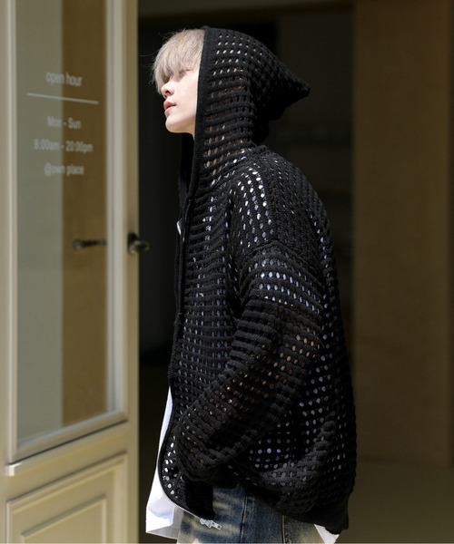 「neos」 ジップアップパーカー X-LARGE アイボリー メンズ_画像5