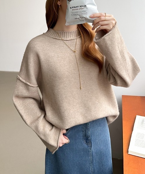 COCOMOMO ニット セーター ドロップショルダーニット オーバーサイズ