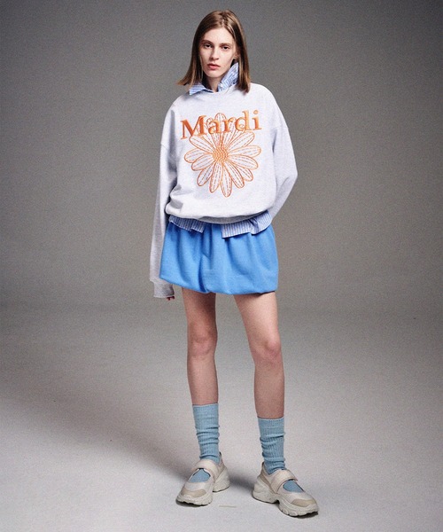 「Mardi Mercredi」 スウェットカットソー FREE ブラック×ピンク レディース_画像6