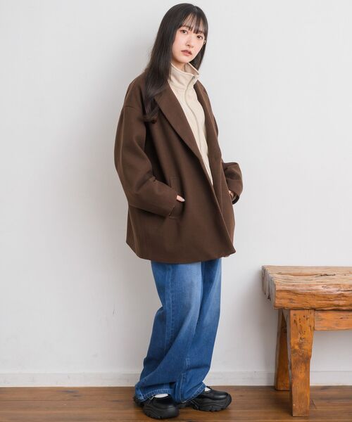 「RETRO GIRL」 テーラードジャケット FREE アイボリー レディース_画像3