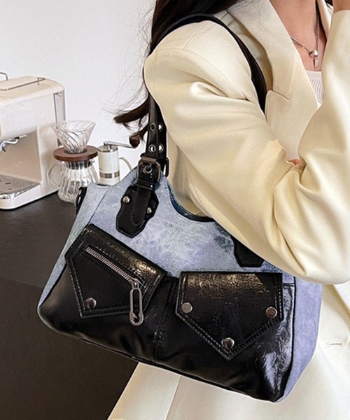 ショルダーバッグ バッグ Y2K 配色デザイン ショルダーバッグ レディース | lulufa