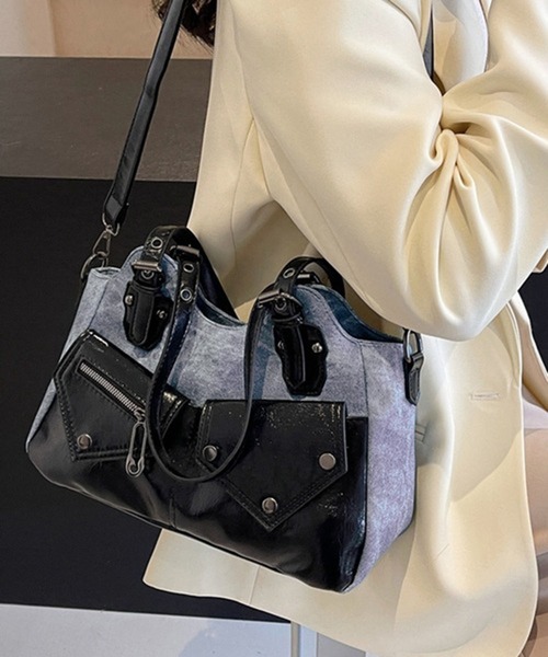 ショルダーバッグ バッグ Y2K 配色デザイン ショルダーバッグ レディース | lulufa | 02