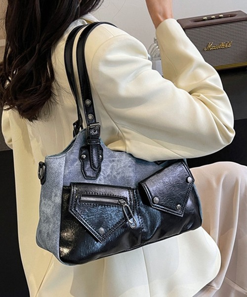 ショルダーバッグ バッグ Y2K 配色デザイン ショルダーバッグ レディース | lulufa | 03