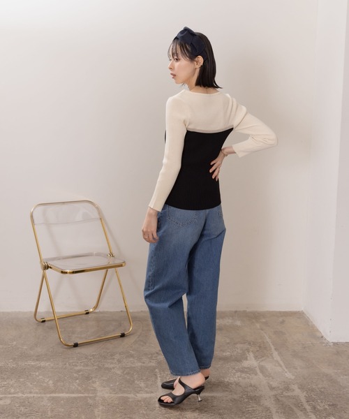 「Eimee Law」 長袖ニット 38 ベージュ レディース_画像3