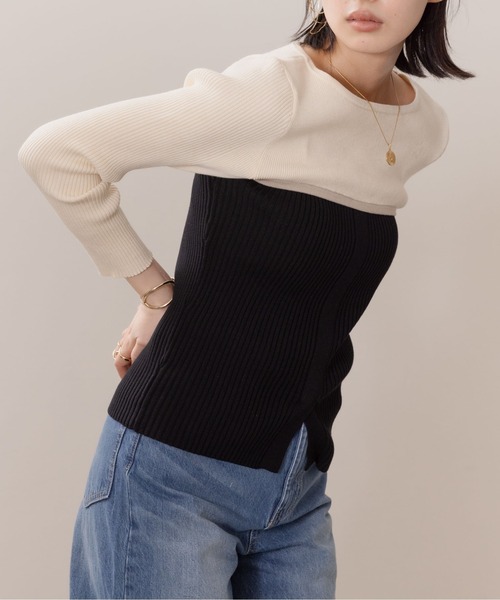 「Eimee Law」 長袖ニット 38 ベージュ レディース_画像4