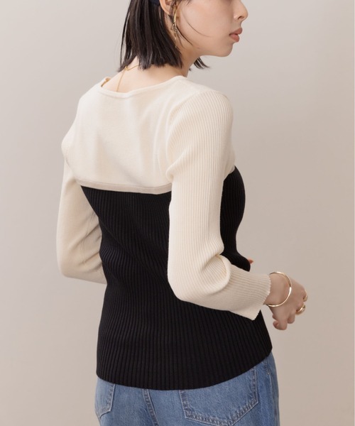 「Eimee Law」 長袖ニット 38 ベージュ レディース_画像7