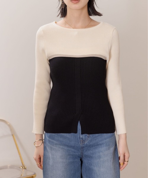 「Eimee Law」 長袖ニット 38 ベージュ レディース_画像9