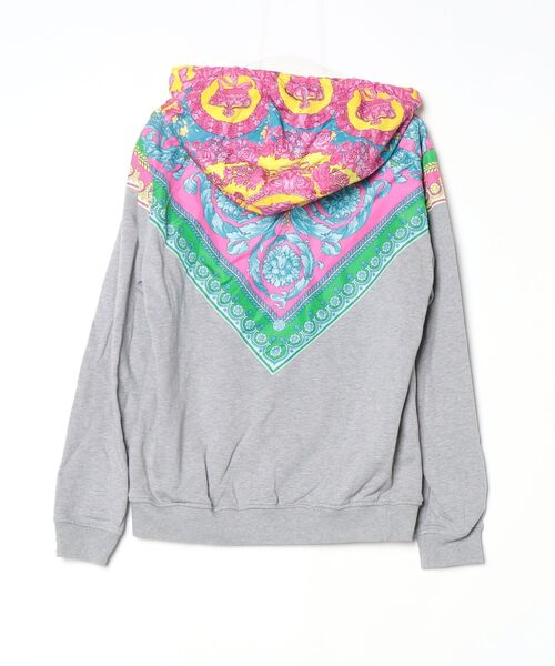 VERSACE（ヴェルサーチェ） ジップアップパーカー M グレー メンズ