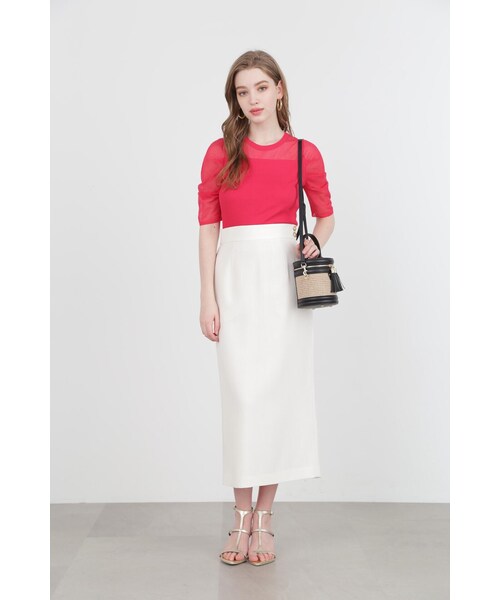 「PINKY&DIANNE」 タイトスカート 36 イエロー レディース_画像6