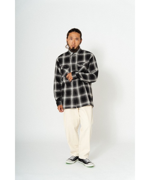 「BIG MIKE」 長袖シャツ MEDIUM ミント メンズ_画像3