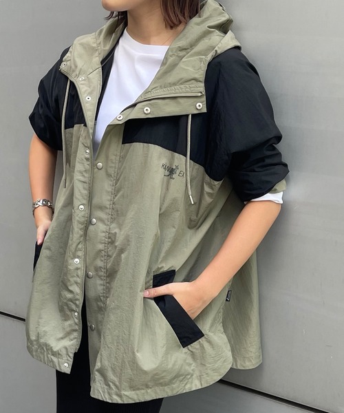 「KANGOL EXTRA COMFORT」 ナイロンブルゾン M ブラック レディース_画像5