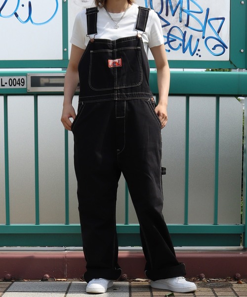 Wrangler（ラングラー） オーバーオール MEDIUM ブラック メンズ