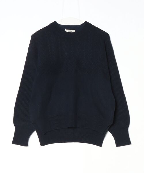 ZUCCa（ズッカ） 長袖ニット M size ネイビー レディース : ZOZOTOWN