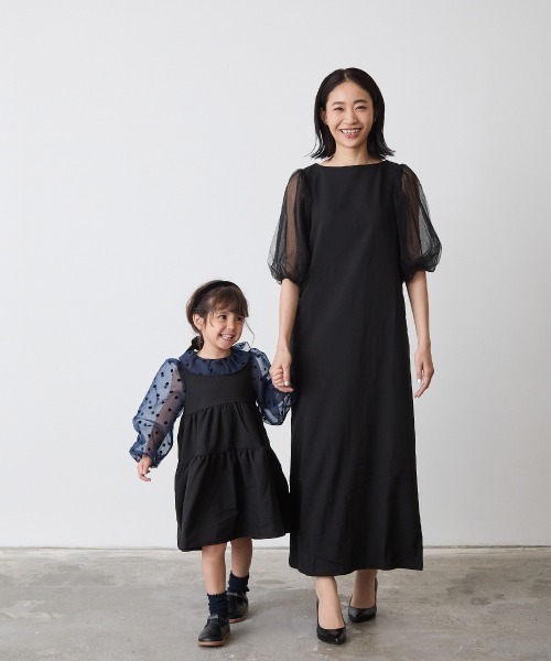 「riziere」 7分袖ワンピース M ブラック レディース_画像7