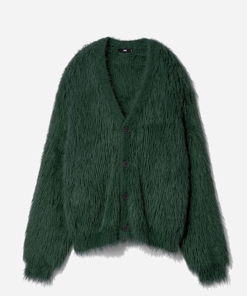 「HARE」 ニットカーディガン MEDIUM グリーン メンズ