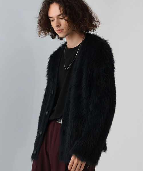 「HARE」 ニットカーディガン MEDIUM グリーン メンズ_画像7