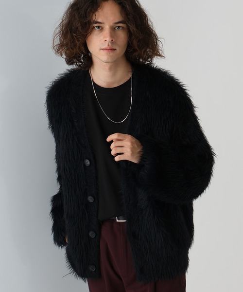 「HARE」 ニットカーディガン MEDIUM グリーン メンズ_画像8