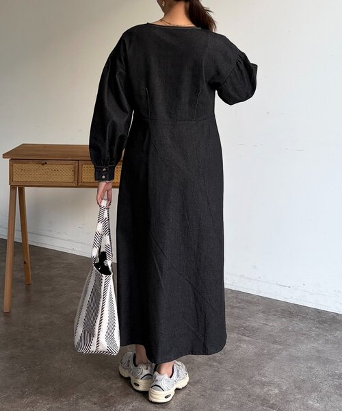 Chez toi（シェトワ） ワンピース デニム切替ワンピース : ZOZOTOWN