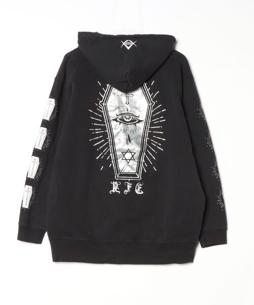 「REFLEM」 ジップアップパーカー FREE ブラック レディース_画像2