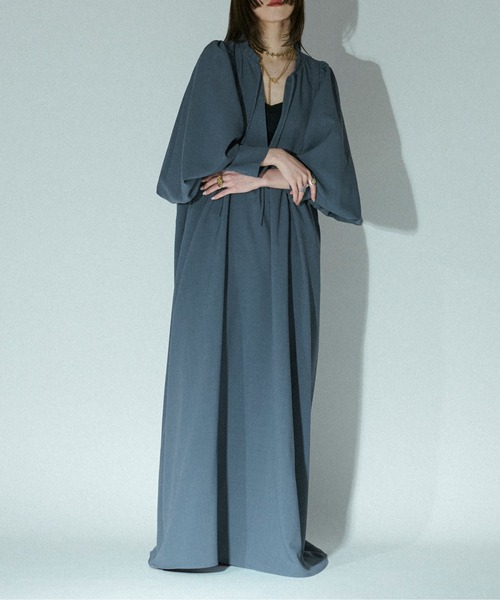 「Ezick」 長袖ワンピース FREE オフホワイト レディース_画像7