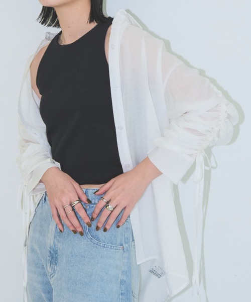 「Aunt Marie's」 長袖シャツ FREE ブルー レディース_画像2