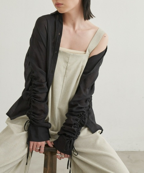 「Aunt Marie's」 長袖シャツ FREE ブルー レディース_画像7