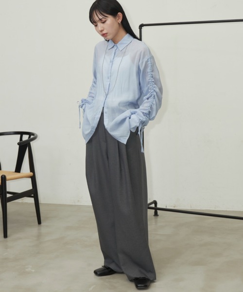 「Aunt Marie's」 長袖シャツ FREE ブルー レディース_画像8