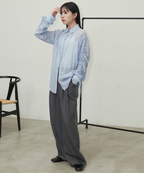 「Aunt Marie's」 長袖シャツ FREE ブルー レディース_画像9