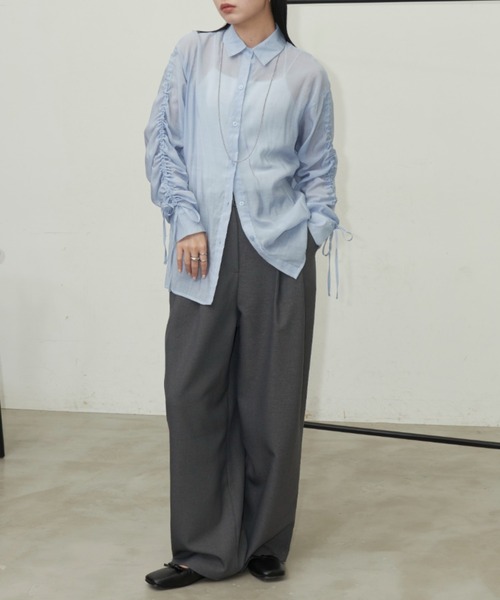 「Aunt Marie's」 長袖シャツ FREE ブルー レディース_画像10