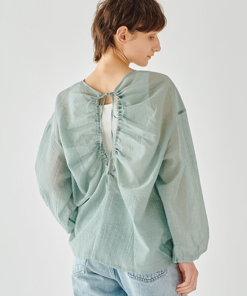 「LE GLAZIK」 長袖シャツ 36 グリーン系その他 レディース_画像3