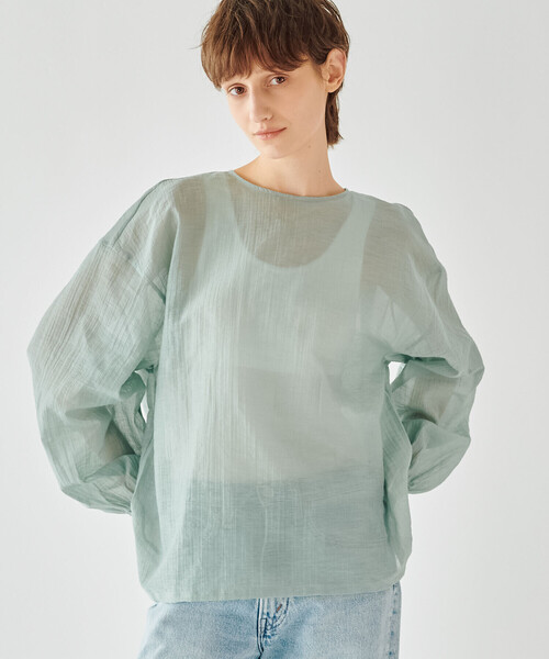 「LE GLAZIK」 長袖シャツ 36 グリーン系その他 レディース_画像4