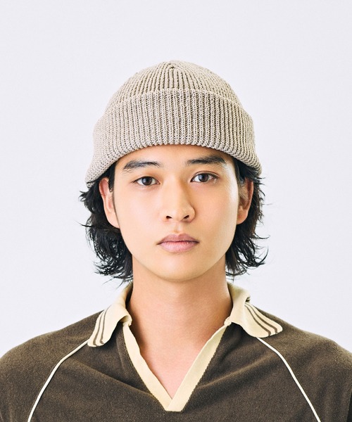 CA4LA ニットハット　ライトベージュ　リバーシブル 今シーズンのハットはニットが気分！帽子通販｜CA4LA公式