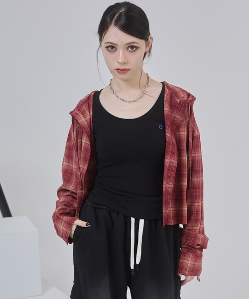 「ENVYM」 長袖ブラウス FREE ブラウン レディース_画像2