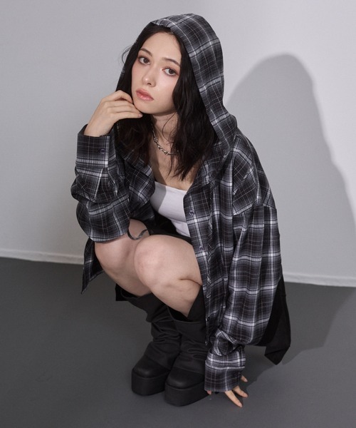 「ENVYM」 長袖ブラウス FREE ブラウン レディース_画像6